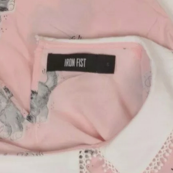 Iron Fist Pink Cat Collared Mini Dress Sz Small - Picture 3 of 5